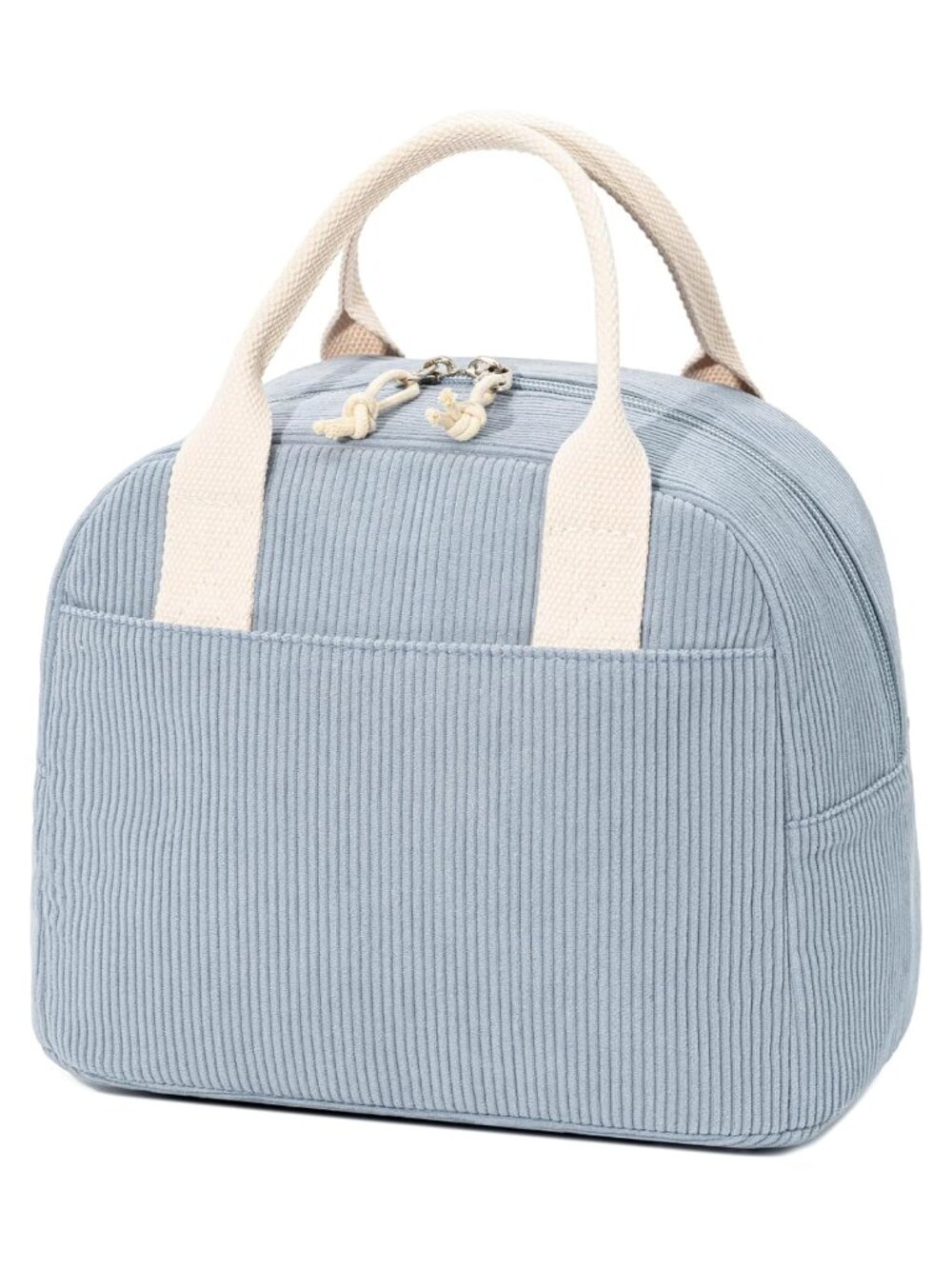 Insulated Corduroy Lunch Bag Tote for Women, Spacious 9L Lunch Box